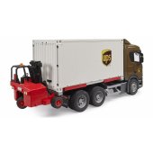 Scania Super 560R Logistik LKW mit Mitnahmestapler