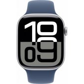 Watch Series 10 46mm Silver/ Denim Band - M/ L