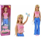 Anlily Children®s Doll Long Blonde Hair Handbag Glasses Pink Blouse