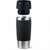 Emsa TRAVEL MUG Classic termopuodelis (juoda/ nerūdijantysis plienas, 0,36 litro)