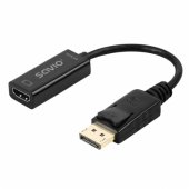 Cable DisplayPort (M) v1.2 - HDMI A (F) v1.4 4K 0.2m Black AK-62