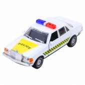 Classic Police Car Metal Drive Opening Doors White 1:32