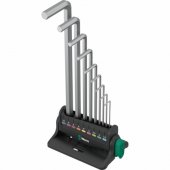 Wera 950/ 9 Hex-Plus 8 L-key set, 9 pieces, screwdriver (chrome, with r