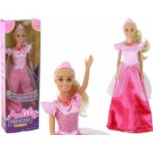 Children®s Doll Anlily Princess Long Blonde Hair Tiara Pink Dress