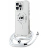IML Choupette galvos ir virvelės „MagSafe“ dėklas, skirtas iPhone 16 Pro, skaidrus