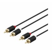 RCA garso kabelis 2 m juodas