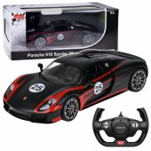 Porsche 918 Spyder Performance Remote Controlled RC Car Black Rastar 1