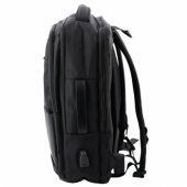 Miesto verslo kuprinė su USB jungtimi ir krūtinės dirželiu, juoda, 26 l, 45 cm