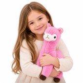 Plush Alpaca Llama Plush Toy Cuddly Toy Soft Fur Pink 38 cm