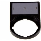 Eaton I-0-II aprašomoji plokštelė, 50 x 30 mm, juoda stačiakampė M22S-ST-X