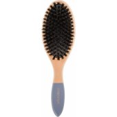 INTER-VION_ Wooden brush with natural hair Grey