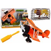 Airplane Light plane Animal transport Cage Lion Unscrewable Screwdrive