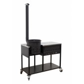 BBQ table with boiler oven and grill