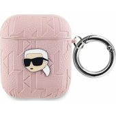 Monogram Karl Head Case Apple AirPods 1/ 2 Pink