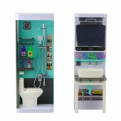 Toy Bathroom Shower Sink Toilet Lights Sounds Accessories