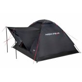 High Peak Beaver 3 Black, Red Pyramid tent 10320