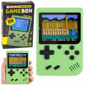 Elektroninė žaidimų konsolė Retro 108 in 1 su LCD ekranu, žalia
