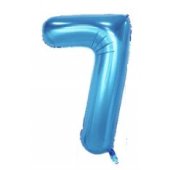 Folio balloon 100cm Number 7 Glossy Blue