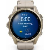 Fenix 8 Amoled Soft Gold with Limestone Leather Band 43mm 010-02903-40