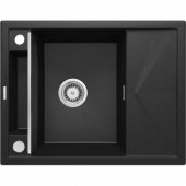1-BOWL MAGNETIC GRANITE SINK WITH DRAINER DEANTE GRAPHITE METALLIC MAG