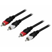Garso kabelis 2xRCA 5m juodas