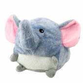 Plush Elephant Sleeping Toy Light Sound Gray