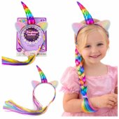 Unicorn Horn Headband Colorful Hair Braids