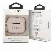 GUACAPSILGLLP Guess Silicone Cas for Airpods Pro Light Pink