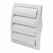 GRILLE WITH SHUTTERS 190X190/ D150, WHITE