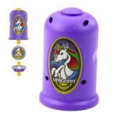 Skraidančio disko vienaragio suktuko paleidimo įrenginio rinkinys, violetinis