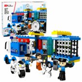 Construction Bricks Police Truck Motorcycle Police Figures 91 pcs.