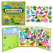 Magnetic Puzzle Book Dinosaurs Colorful Magnets 30 pcs.
