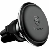 Magnetic Air Vent Car Mount Holder with Cable Clip Black
