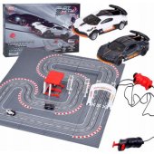 _7604419 Bugatti Racing Track made of Blocks 2 Cars on Remote! Super f
