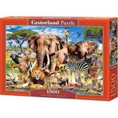 Castorland dėlionė 1500 Savanos gyvūnai CASTOR