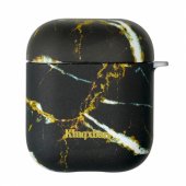 "Marble Silicone Case Apple Airpods" Black