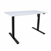Desk ERGO OPTIMAL with 1 motor 120x60cm, white/ black