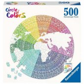 500 detalių dėlionė Spalvų ratas - mandala
