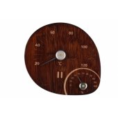 RENTO SAUNA THERMOM/ HYGROMETER DARK BAMB