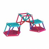 _7077735 Geomag Glitter Recycled magnetinis konstravimo rinkinys, 60 dalių