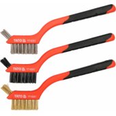 Yato wire brushes 3-row stainless steel-brass-nylon 180mm