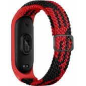 Nailoninis dirželis Xiaomi Mi Band 8, juodai raudonas