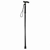 Telescopic Folding Adjustable Aluminum Walking Stick for Seniors Black