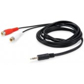 Jack 3,5 mm į 2x RCA 2,5 m juodas (147093)