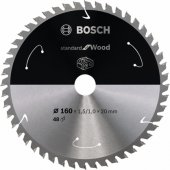 Bosch diskinio pjūklo diskas Standard for Wood, 160 mm, 48 dantų (skylė 20 mm, skirtas