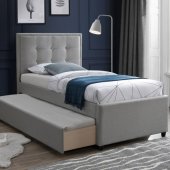 OSWALDO 90x200cm with mattress HARMONY UNO Platinum Grey