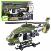 Military Helicopter Hook Stretcher Lights Sounds Khaki 1:16