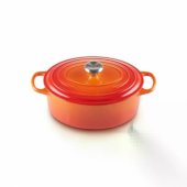 Cast iron pot oval 27cm / 4.1L Orange