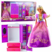 Anlily Doll Wardrobe With Shelves Drawers Dressing Room Accessories 24