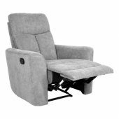 Recliner armchair GEMMA with manual mechanism, light grey